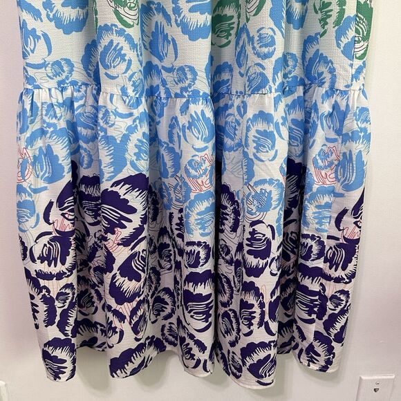 L'Atiste By Amy Midi Skirt S Floral Boho Colorful Summer Party Vacation Brunch - Picture 2 of 9